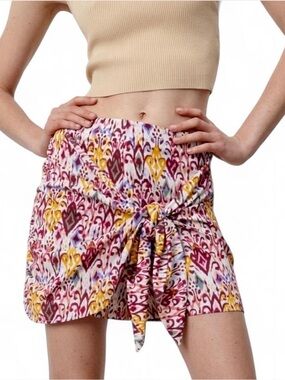 ZARA MULTICOLOR PRINT SKORT {Large}